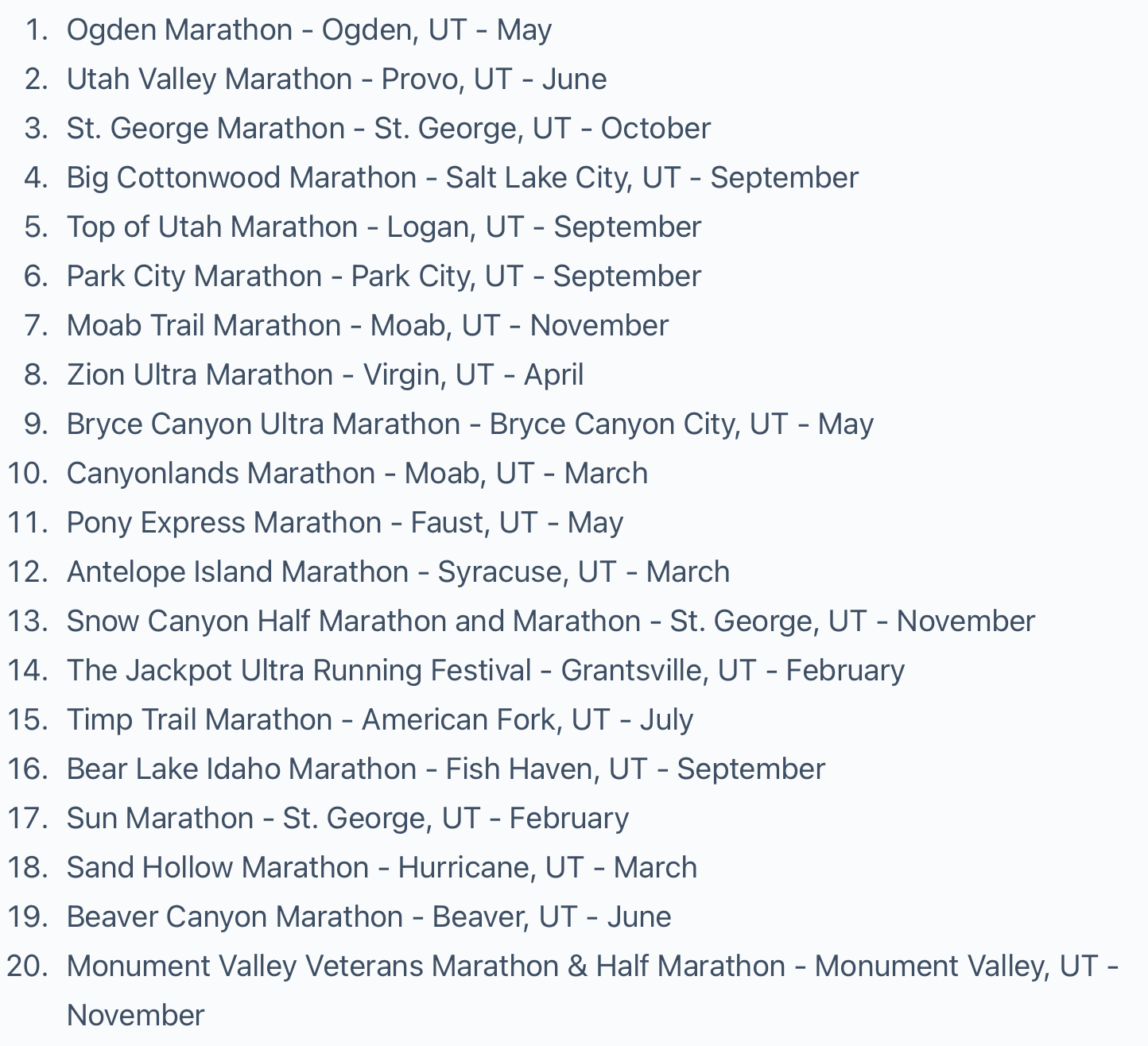 Marathons in Utah A Comprehensive Guide to Races 2024